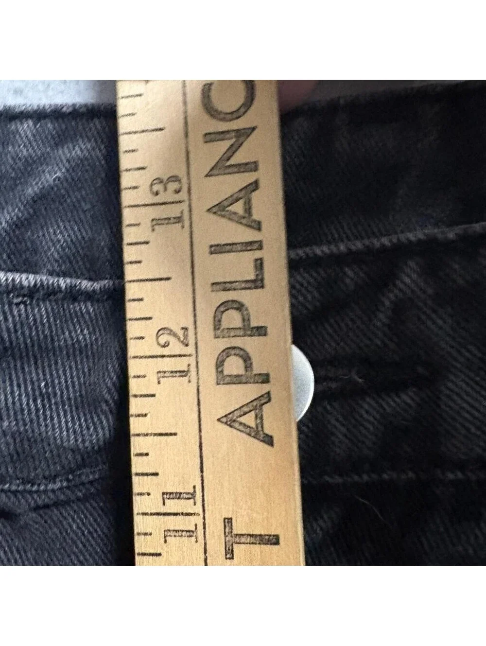 Shein Curve Mens 0XL Gray Denim Cargo Pants Wake Jeans Embroidered Patch